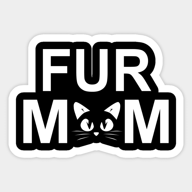Fur Mom Whiskers and Cat Nose Cat Parent Sticker by heryes store